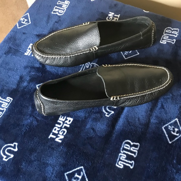 Ralph Lauren Polo Blue Leather Driving 